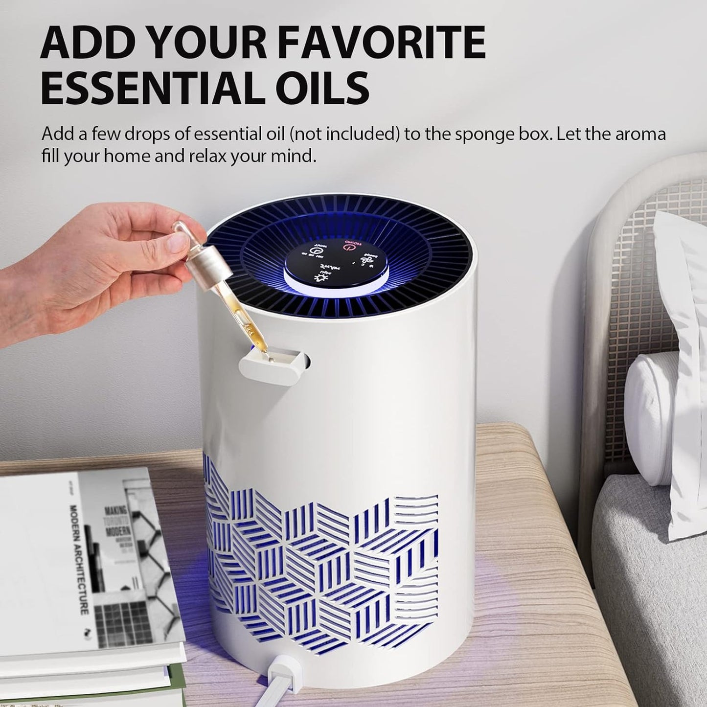 FreAire H13 HEPA Filter, H13 True HEPA Air Filter Replacement For Dust Smoke Pollen Dander Smell (White)